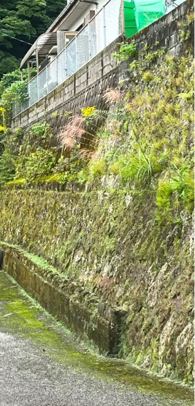 擁壁の積み増し（２段擁壁）