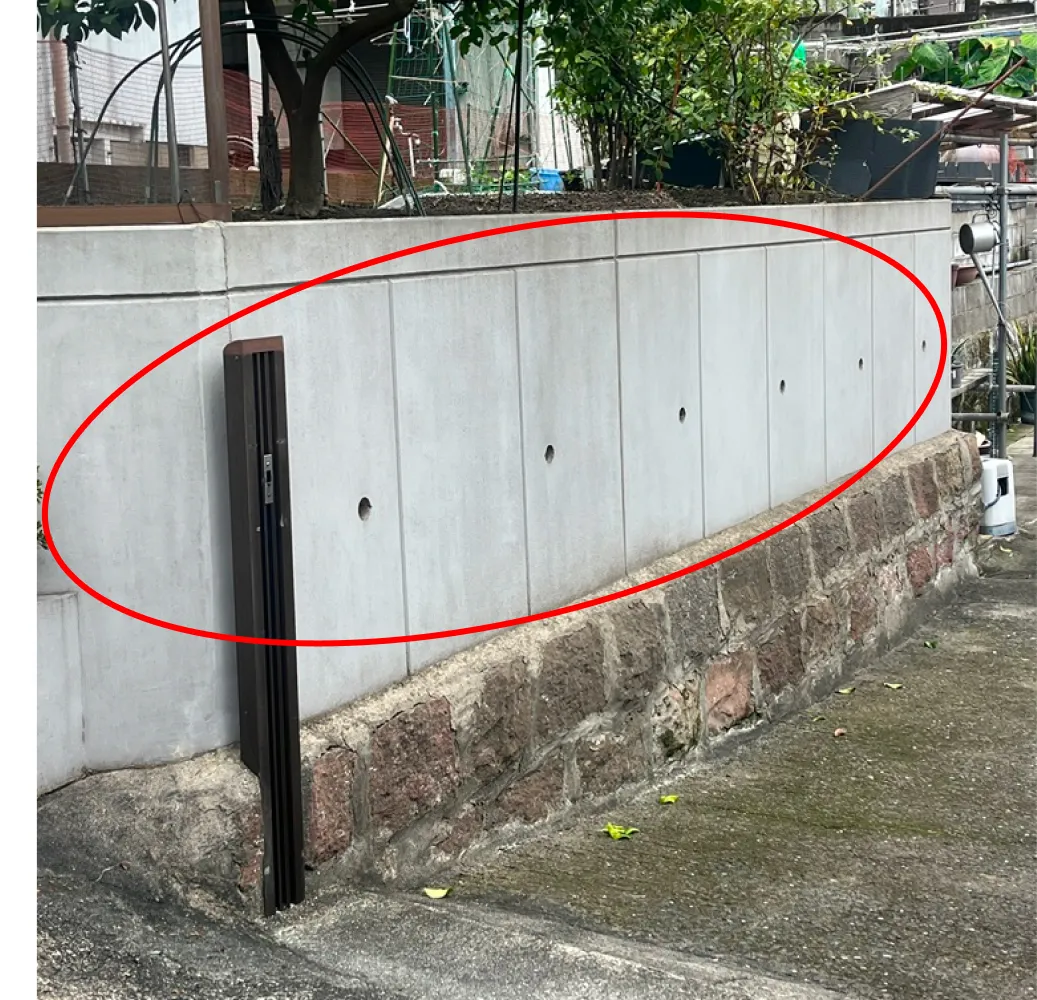 擁壁の積み増し図解